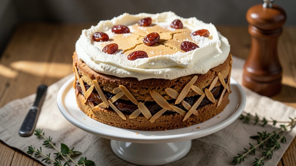 Almond Date Cake Recipe: Moist Layers with Caramelized Date Swirls