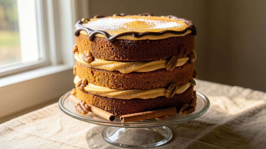 4 Layer Pumpkin Cake Recipe: Spiced Moistness and Cream Cheese Frosting Bliss
