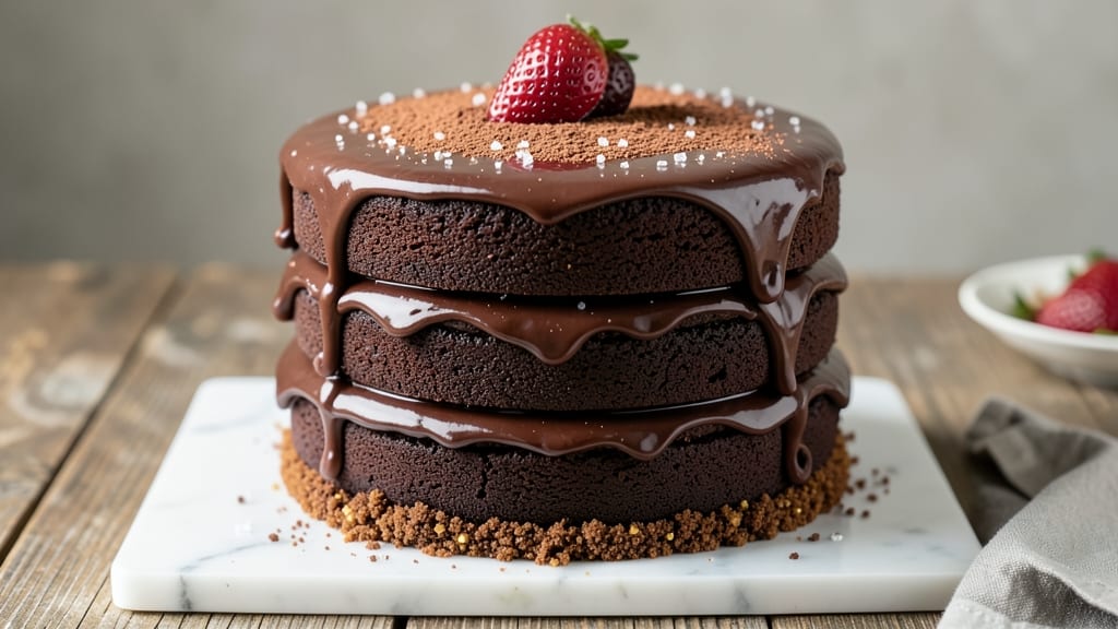 3 Layer 8 Inch Chocolate Cake Recipe: Precision Stacked Height With Fudgy Ganache Layers