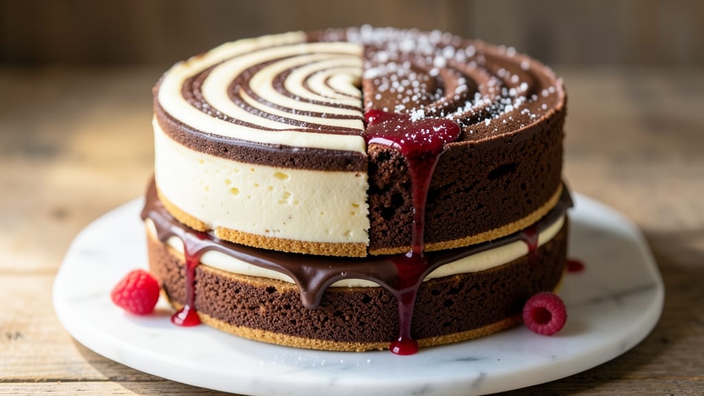2 Layer Marble Cake Recipe: Swirled Vanilla-Chocolate Magic in One Pan