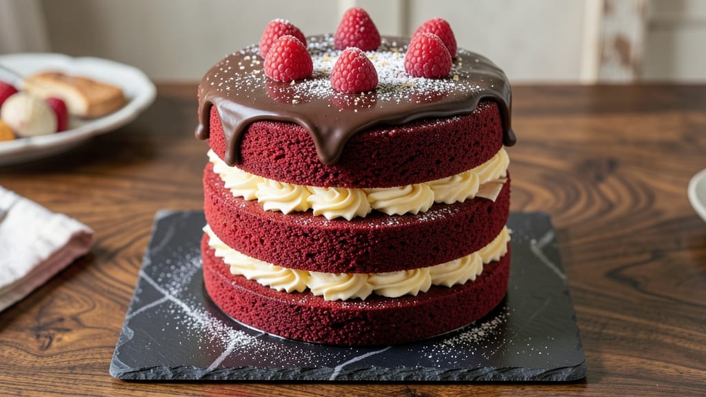 4 Layer Red Velvet Cake Recipe: Moist Layers and Cream Cheese Frosting Bliss