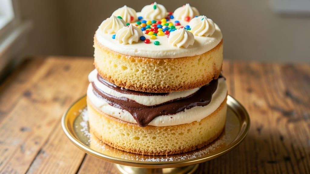 90s Cake Recipe: Nostalgic Vanilla Swirls With Cream Cheese Frosting