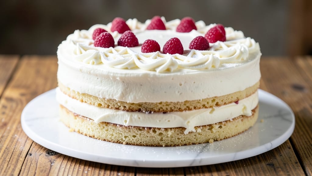 9-Inch White Cake Recipe: Vanilla Buttercream Swirls and Fluffy Layers