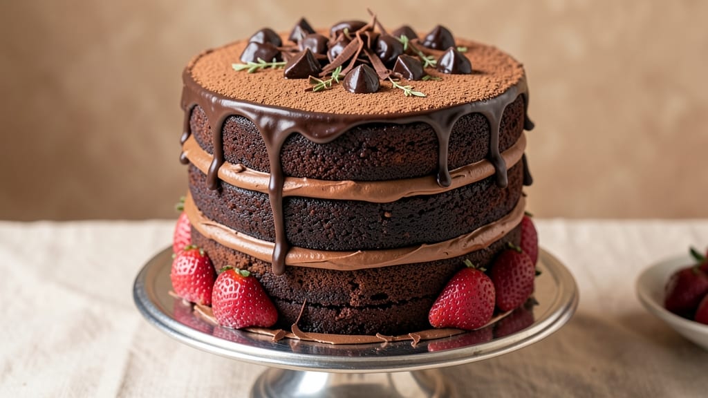 3 Layer Moist Chocolate Cake Recipe: Fudgy Base, Silky Middle, and Velvety Top