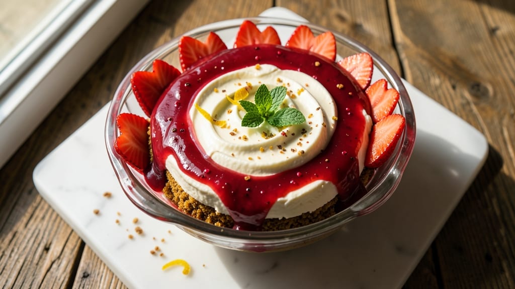 Frozen Strawberry Cheesecake Recipe: No-Bake Layers With Juicy Berries
