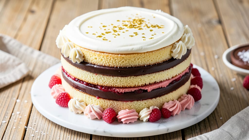 14 Layer Cake Recipe: Vanilla Buttercream Heaven in Towering Layers