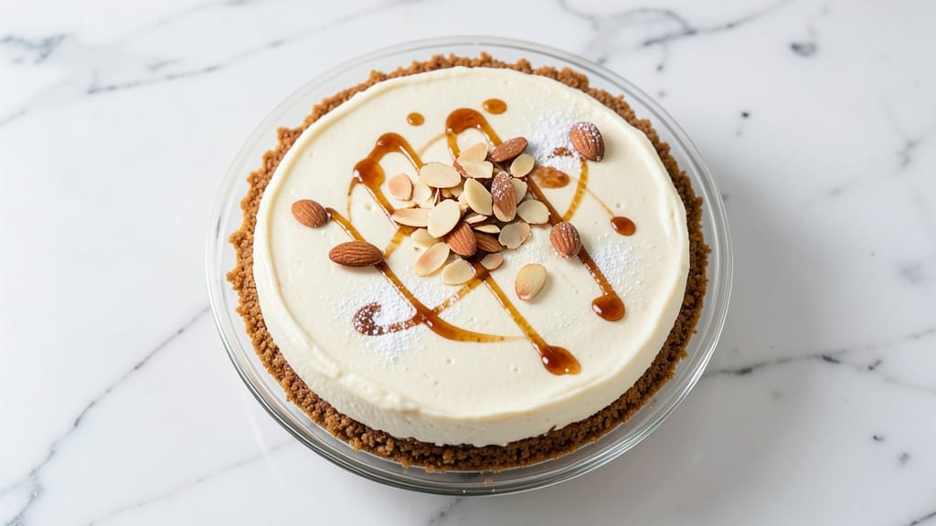 Amaretto Cheesecake No-Bake Recipe: Nutty Liqueur Swirls and Creamy Crust Magic