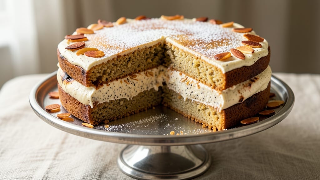 Almond Poppyseed Cake Recipe: Nutty Crunch Meets Moist Vanilla Bliss