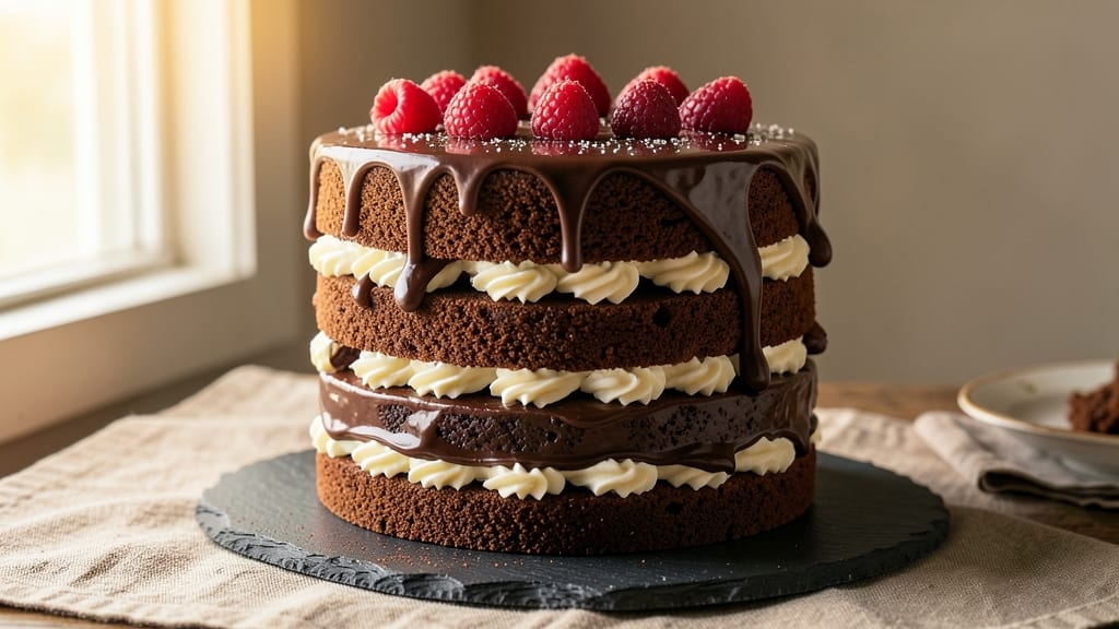3 Layer Chocolate Ganache Cake Recipe: Decadent Fudge, Creamy Filling, and Silky Frosting Stack