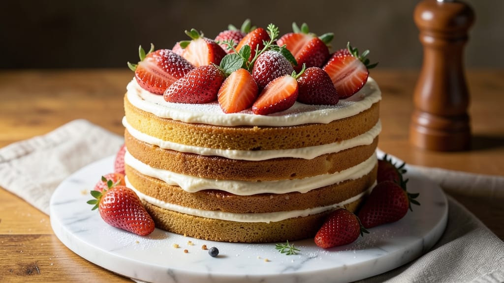 Ambrosia Bakery Strawberry Cake Recipe: Layers of Vanilla and Bursting Berries
