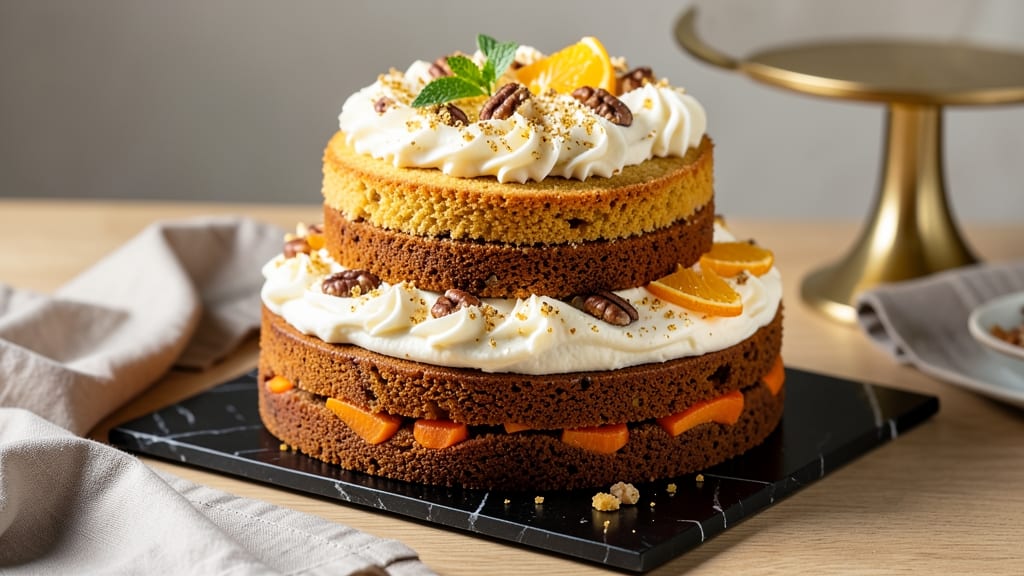 24K Gold Carrot Cake Recipe: Rich Cream Cheese Frosting and Spiced Layers