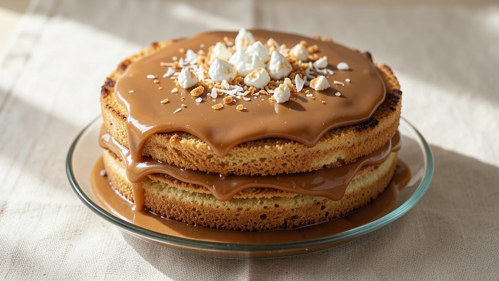 Alfajor Cake Recipe: Layers of Caramelized Coconut and Dulce DE Leche Bliss